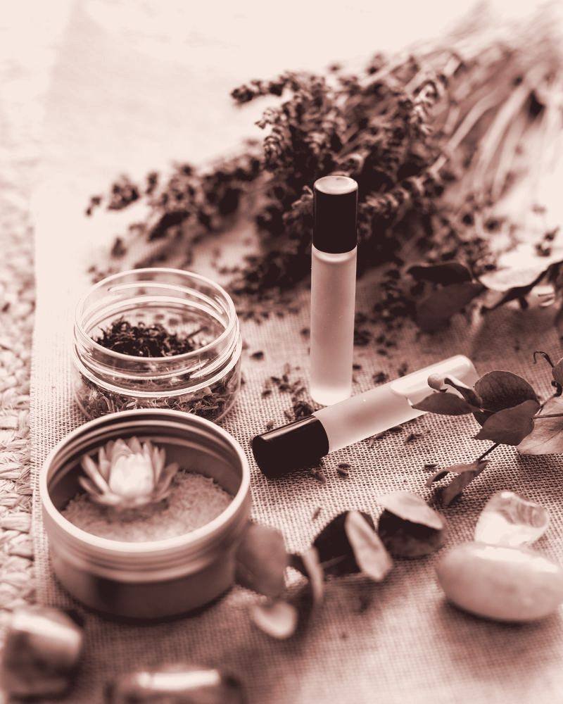 Produtos e ativos usados no protocolo facial